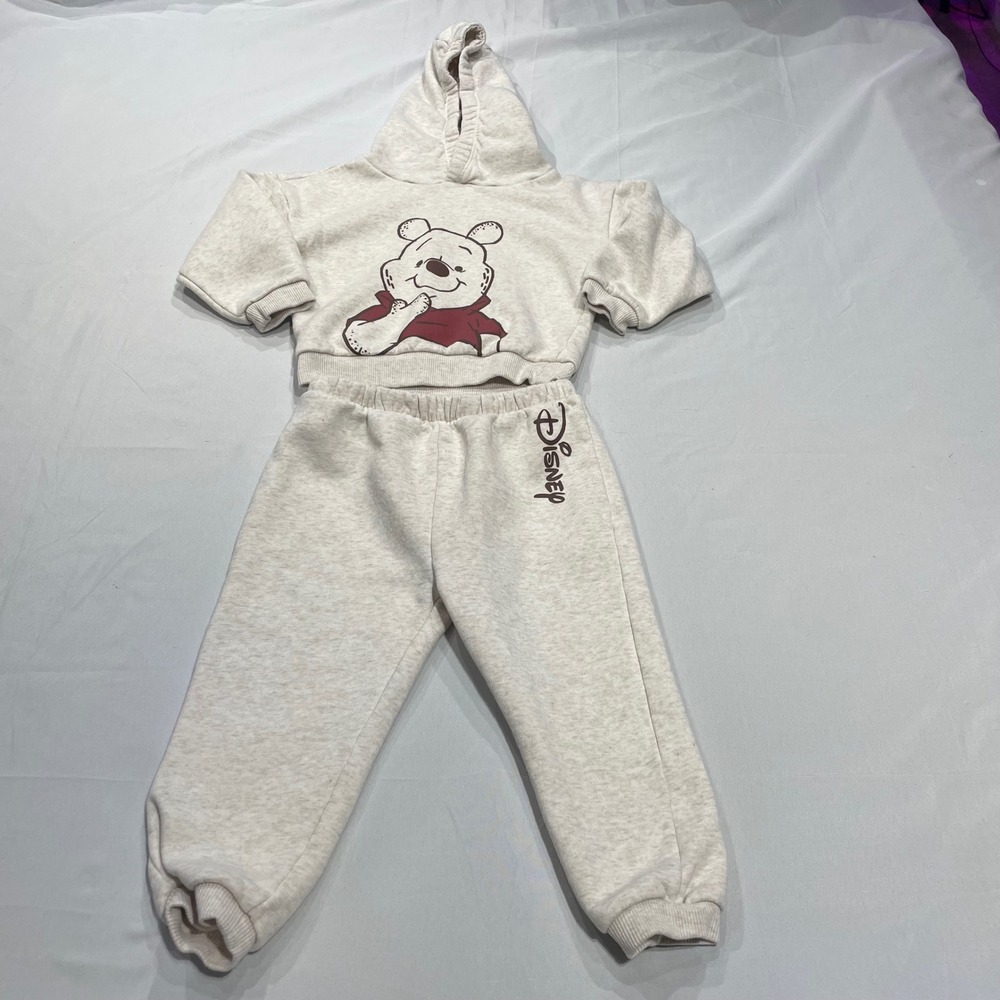 Disney Winnie the Pooh Primark Kids‎ Hoodie and Joggers Set Oatmeal 24-36 Months